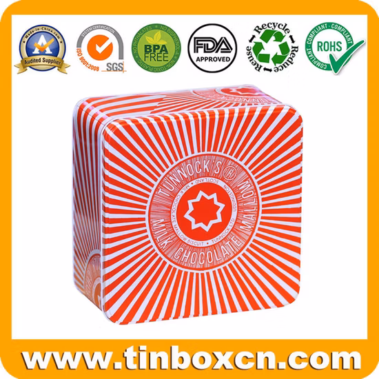 Scatola quadrata in metallo per gatti, per scatola per alimenti per animali domestici